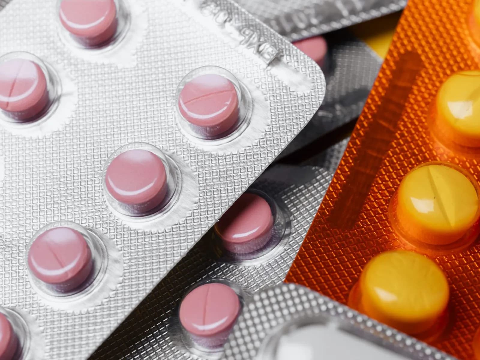Blister packs of prescription tablets