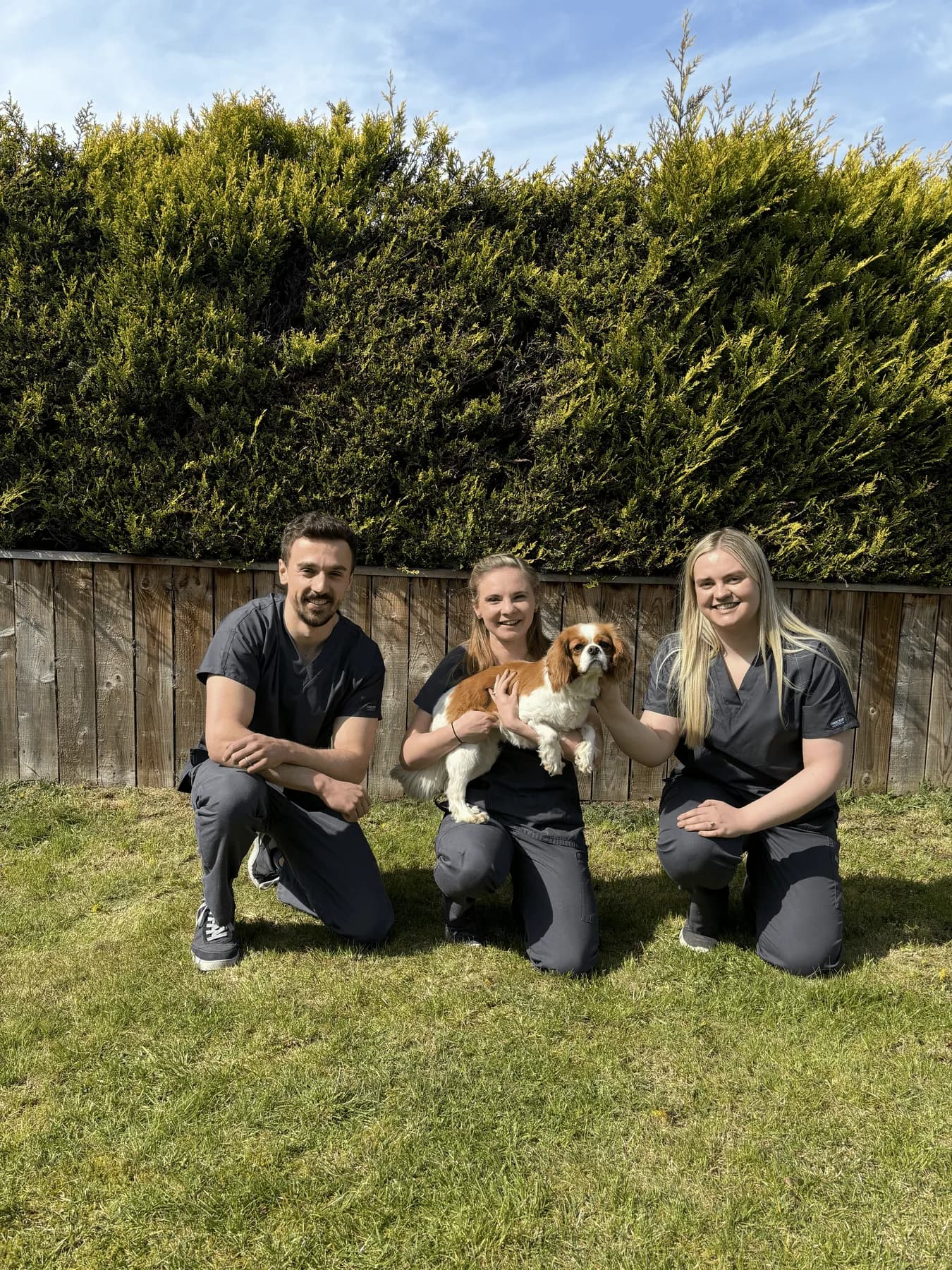 Rob, Lucy and Tasha at Ironstone Veterinary Clinic